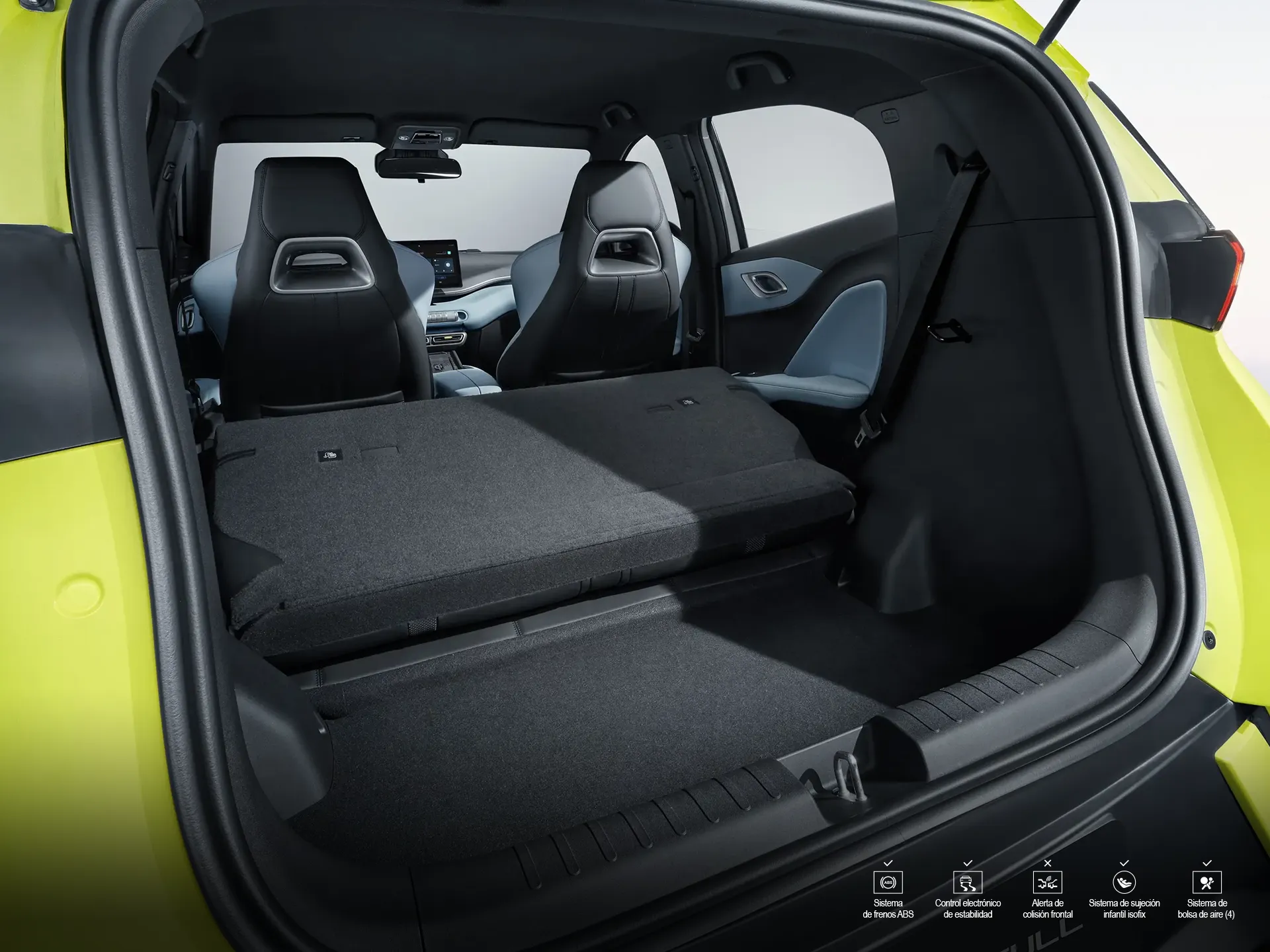 BYD Seagull interior asientos traseros abatibles