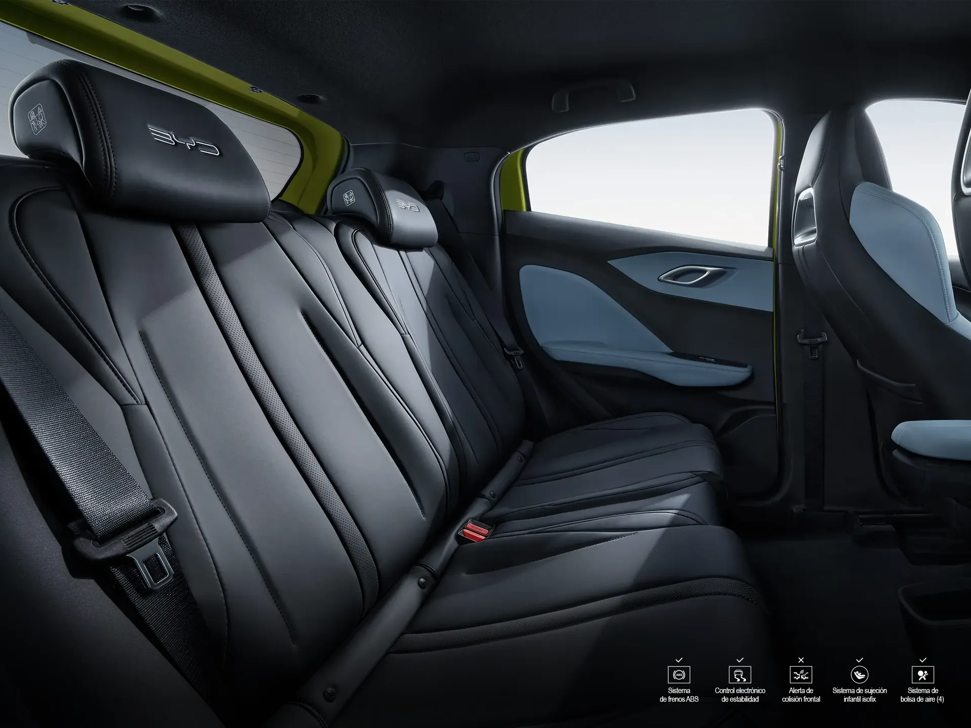 BYD Seagull interior asientos traseros