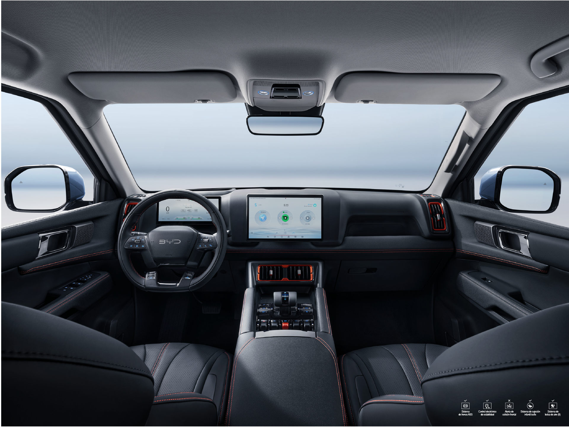 BYD Shark interior tablero
