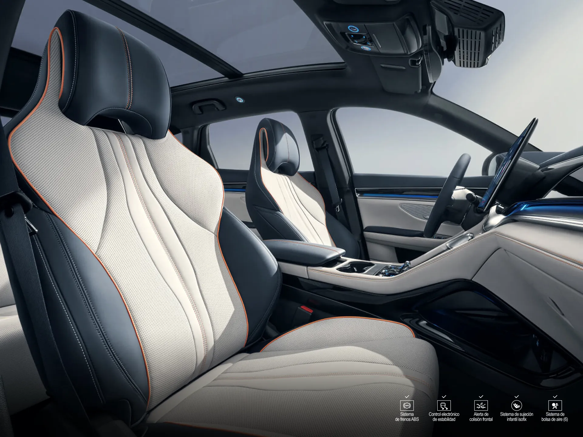 BYD Song Plus DM-I 1.5T interior asientos delanteros