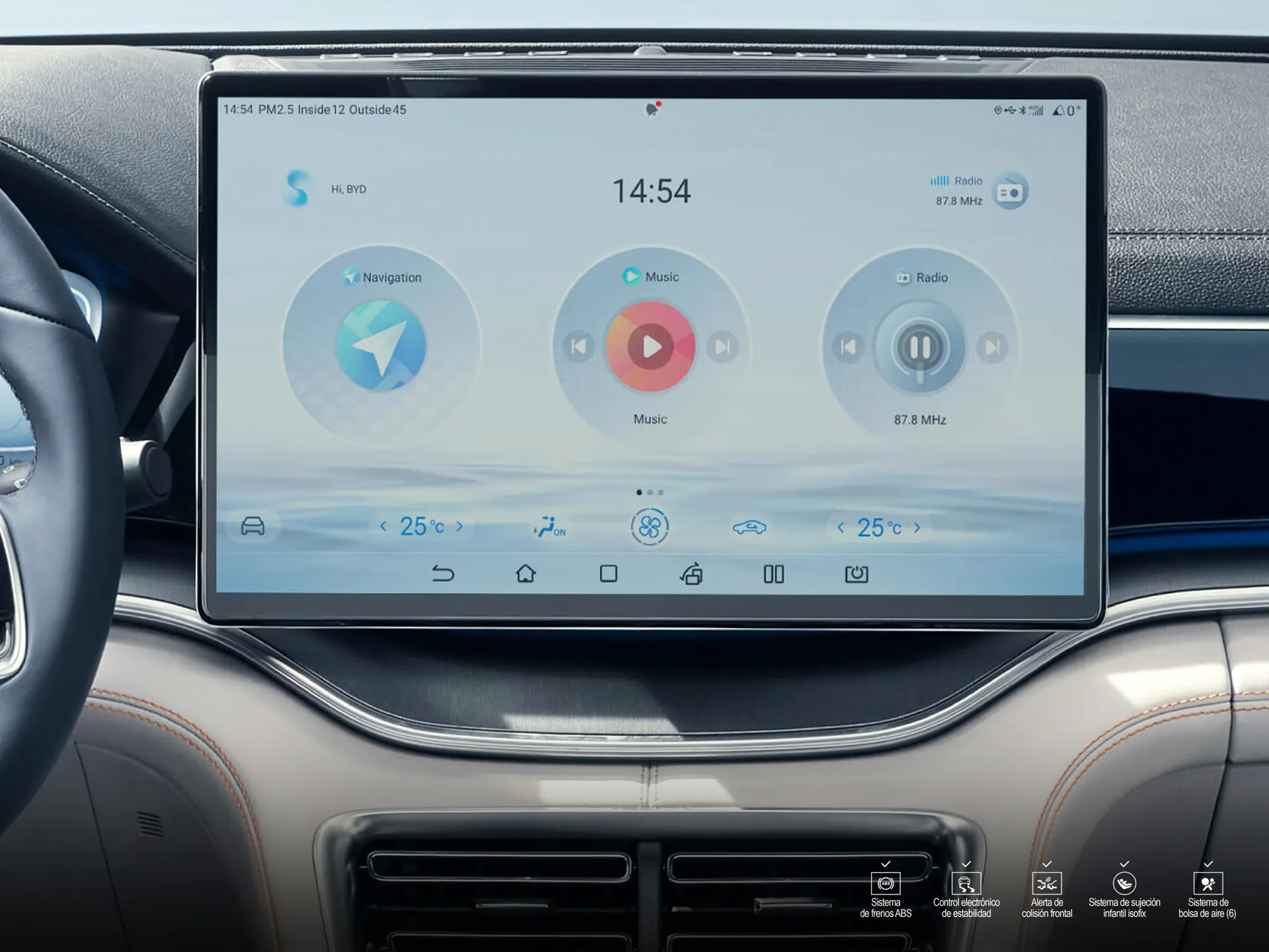 BYD Song Plus DM-I 1.5T interior pantalla